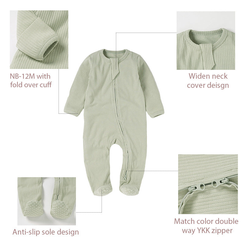Baby Bodysuit Ribbed Fabric Romper