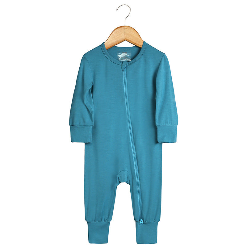 Bamboo Fiber Long-sleeve One-piece Loungewear Romper